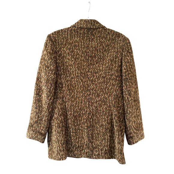 Emil Rutenberg Women's Herringbone Tweed Button Front Jacket Multicolor Medium - Picture 3 of 9